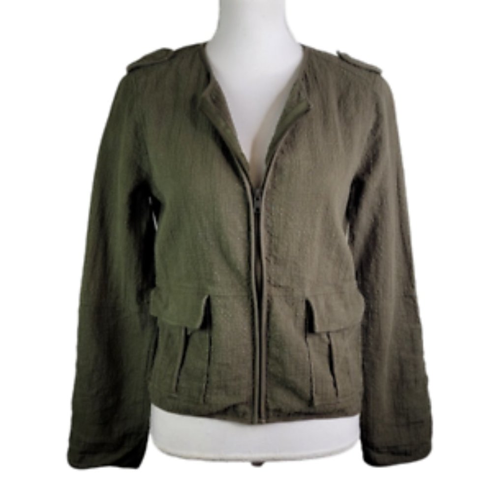 Sanctuary Women’s Full Zip Army Green Utility Jacket